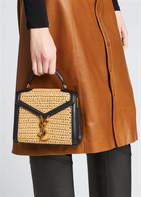 saint laurent cassandra mini ysl raffia top-handle bag|Saint Laurent Cassandra Mini Top Handle Bag in Raffia and .